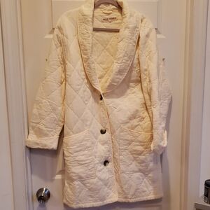 Free People Ivory Quilted Puffer Jacket